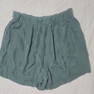 High Waist Teal Shorts for Women